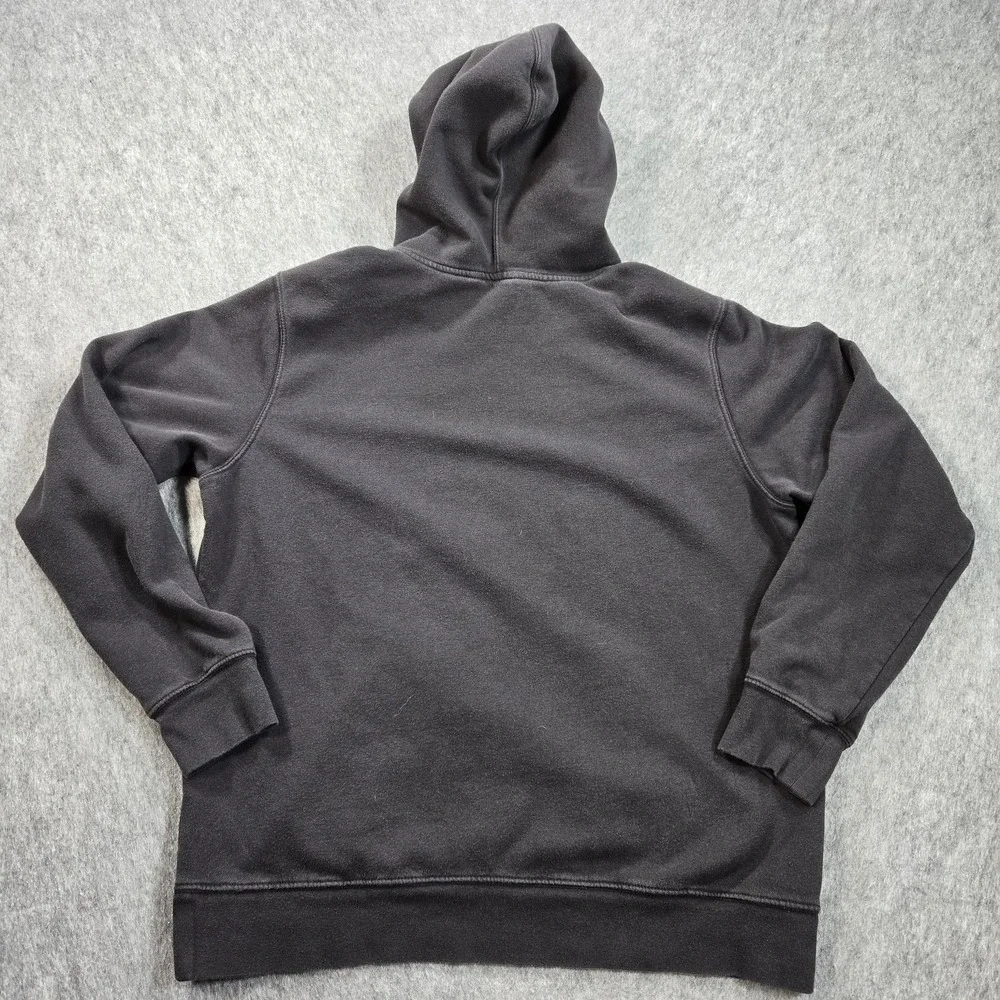 The North Face Hoodie Mens Large Black Logo Pullover Fleece Kangaroo‎ Pocket